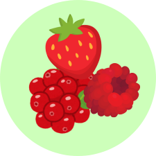 bouton fruit rouge