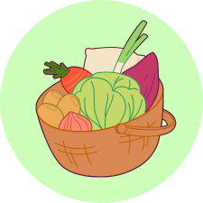 bouton légumes